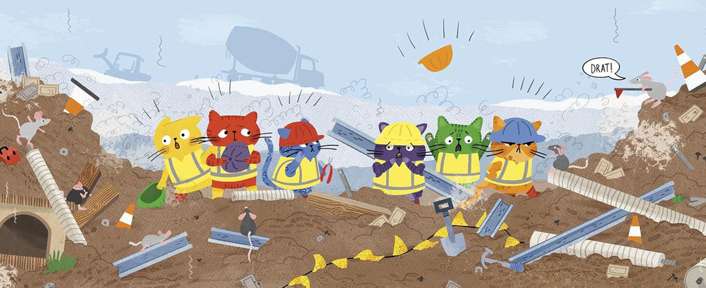 Cats in Construction Hats