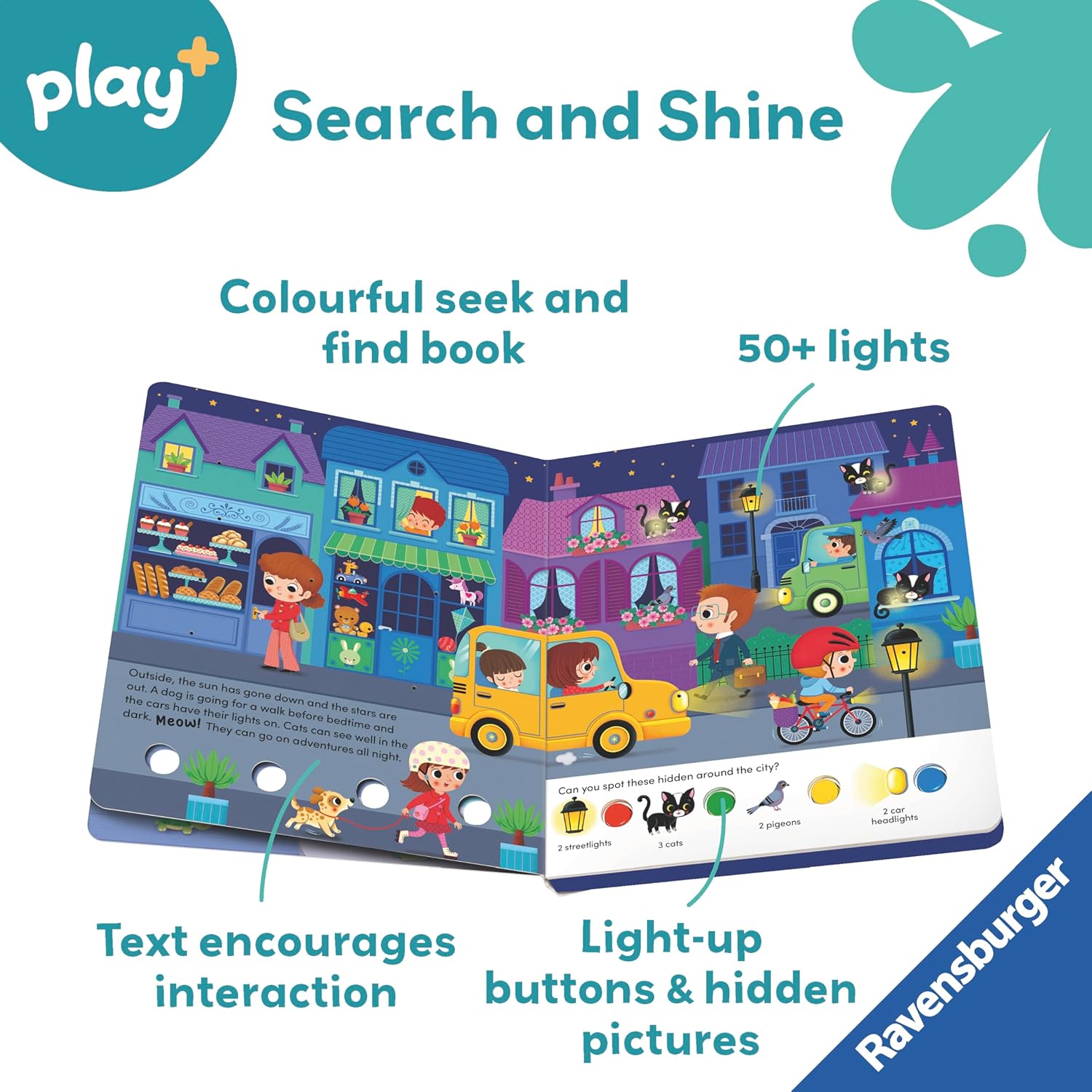 Search and Shine In the Night : Light-up, seek and find